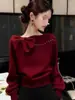 Guangzhou Shisanxing Marca de Alta Gama Suéter de Punto con Lazo para Mujer Suéter Gris para Mujer Suéter Suave Estilo Coreano