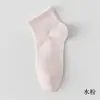 Meias Femininas Curtas Zhuji, Algodão Puro Fino de Verão, Antibacterianas, Resistentes a Odores, Malha Respirável, Sem Costura, Antiderrapantes, Calcanhar Antiderrapante, Meias Femininas de Cano Médio