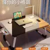Cama Dobrável Mesa Pequena Mesa de Estudo Suporte para Mesa de Laptop Mesa de Quarto Preguiçoso Mesa de Janela de Canto Mesa de Poço