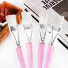 Pincel para Máscara Facial Bastão de Cristal com Cerdas Macias, Pincel Bastão Vermelho Transparente, Pincel para Máscara Facial DIY, Ferramenta de Beleza, Pincel para Máscara Facial Atacado