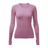 Novas roupas de yoga alta elasticidade sem costura top justo esportivo feminino manga longa corrida transfronteiriça secagem rápida fitness roupas alta elasticidade
