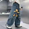Ropa de Otoño para Niños Pantalones de Mezclilla 2026 Nuevo Estilo Pantalones Largos Niños Medianos y Grandes Estilo Primavera y Otoño Moda para Niños Pantalones de Pierna Recta Atractivos Modernos