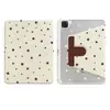 Capa Protetora Estilo Coreano com Estampa de Leopardo para iPad 10ª/11ª Geração com Suporte Giratório e Porta-Lápis 9,7 Polegadas Antiderrapante