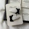 Nuevo Pasador de Pelo de Lunares con Lazo Estilo Coreano para Niñas con Flequillo Lateral Roto Par de Pinzas Laterales de Tela Accesorios para el Cabello para Niños