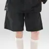 Shorts de Trabalho de Seda de Gelo com Fenda para Casal de Verão, Calças de Cinco Pontos Simples e Estilosas de Corte Solto, Calças Leves e Respiráveis com Proteção Solar para o Verão