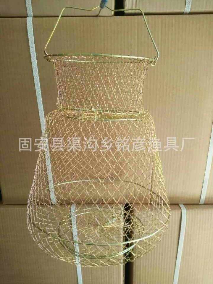 铁鱼篓、铁鱼护1钢丝,电镀锌,可折叠