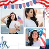 Pendientes Personalizados de Moda Minimalista para el Día de la Independencia 2026 de Cruce Fronterizo Europeo y Americano, Versátil Diseño para el Trabajo, Pendientes de Botón de Nicho