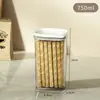 Frascos sellados para granos integrales almacenamiento de cocina grado alimenticio productos secos frascos de plástico transparente cajas frascos para almacenamiento de té y refrigerios