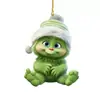 Nuevo colgante creativo de dibujos animados navideños transfronterizos del Grinch, adorno colgante acrílico para decoración de árbol de Navidad