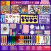 Kit de Material para Quilling para Iniciantes, Pintura em Quilling, Ferramentas Manuais DIY, Tiras de Papel para Quilling, Cola, Desenho Linear para Estudantes