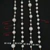 Yingyi Joyería DIY Cadena de Perlas de Imitación Cadena de Perlas Grandes y Pequeñas Material para Pulsera Collar Accesorios para Ropa Tocados Cadena 1m