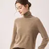 ¡Uso Versátil! Suéter 100% Cachemir Puro para Mujer, Cuello Alto, Agradable para la Piel, Suéter de Punto Suave y Esponjoso, Top Base de Cuello Alto
