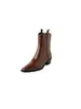 Versión de piel~Botines cortos para mujer 2026 nuevo modelo tacón medio piel genuina Botines Chelsea tacón grueso Botas estilo western punta fina Botas tipo Martin
