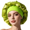 Touca de Cetim Alta Elasticidade para Dormir Feminina Chapéu Redondo Lenço de Cabeça Elástico de Aba Larga Touca para Sono de Beleza Cuidados com o Cabelo Chapéu para Quimioterapia