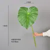 Hojas Simuladas de Monstera, Hojas de Taro, Hojas de Grulla de Fuego, Velas de Flor de Cristal, Pared de Plantas Naturales para Sala de Estar, Decoración de Paisajismo con Plantas Verdes
