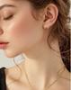 Aretes de Moda Elegantes Europeos y Americanos Transfronterizos de Venta Caliente de Latón Chapado en Oro Real de Alta Gama para Mujer, Juego de Aretes Combinables