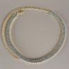 Collar de doble hilera de diamantes de imitación para mujer, moda europea y americana, collar de cristal brillante para fiesta nocturna, venta al por mayor