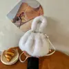 Bolsa peluda popular para mujer, bolso tipo cubo con cordón, bolso cruzado versátil y moderno, bolso de mano casual para otoño e invierno, bolsa peluda