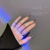Anillo Simple de Ola Estilo Japonés y Coreano Anillo Personalizado Diseño de Nicho Sensación de Temperamento Anillo de Cola de Celebridad de Internet para Mujeres