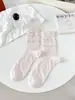 Meias estilo Ballet com Laço Youjiaxiu para Mulheres, Meias Finas de Meia-Canela para Primavera e Verão, Meias Bolha Franzidas Estilo Coreano