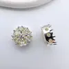 Cobre Banhado a Ouro Alta Retenção de Cor Zircônia Pequenas Redondas Espaçadoras com Vários Furos Contas Materiais para Pulseira Colar Artesanal DIY