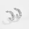 Sentido del Diseño Europeo y Americano, Pendientes de Diseño Elegante y Accesible de Lujo en Forma de C para Mujer, Pendientes Retro Simples y Versátiles en Espiral