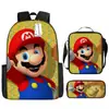 Nueva Mochila Escolar de Dibujos Animados de Mario de Amazon Mochila para Estudiantes de Primaria y Secundaria Mochila Super Mario Juego de Tres Piezas en Stock