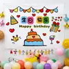 Painel de Aniversário Infantil Decoração de Festa ao Ar Livre Decoração para Fotos Tecido para Pendurar Tecido de Parede para Aniversário Infantil Tecido para Pendurar Atacado