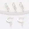 Colgante de collar de perlas de oro de 18 quilates relleno, preservación del color, cierre de mosquetón, cierre universal microincrustado con pasador de ojo, base vacía, accesorios, accesorios para manualidades