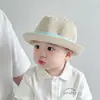 Sombrero para bebé para primavera y verano, sombrero de paja, sombrero de jazz elegante y sencillo para niños y niñas, versión coreana, adecuado para salir, sombrero de sol transpirable