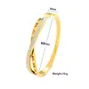 Pulseira de Trevo de Quatro Folhas Pulseira de Aço Inoxidável para Mulheres Pulseira de Aço Titânio Cor Dourada com Diamantes Estilo Preto e Branco Joias Que Não Desbotam Transfronteiriça
