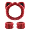 Faixa de Cabelo com Orelhas de Gato Fofas Amazon Pulseira à Prova d'Água Faixa de Cabelo Pulseira de Pulso terno Lavar o Rosto Pulseira de Pulso Feminina Aplicar Máscara