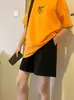 Pantalones cortos deportivos de verano para mujer, negros, pantalones largos de tres cuartos finos de cintura alta, nuevo modelo 2026, pantalones casuales holgados y anti-exposición