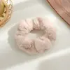 Anillo para el pelo de felpa grande para intestino grueso de otoño e invierno, banda elástica para el pelo de celebridad de internet coreana para mujer, cuerda para el pelo peluda de estilo invernal, diadema elegante