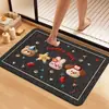 Alfombrilla de baño de tierra de diatomeas de dibujos animados, alfombrilla absorbente de agua antideslizante para la entrada del baño, alfombrilla para pies de secado rápido y resistente al desgaste para uso doméstico