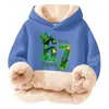 Moletom de Manga Longa com Capuz, Bolso Ausente, Estampado, Tamanho Grande, Solto, Composto de Algodão com Lã de Cordeiro, Forrado com Fleece, Primavera e Outono do Sudeste Asiático