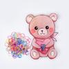 Bolsa de boneca de urso de desenho animado estilo coreano, elástico infantil, faixa de cabelo descartável, cabelo de bebê, preto, pequeno elástico
