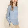CANVAUS nuevo top de malla hueca de manga larga suelto con cuello redondo para mujer, otoño, para llevar por encima, para mujer, en stock, al por mayor