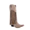 Botas Talla Grande Amazon Botas de Caña Alta con Borlas Comercio Exterior Británicas Gruesas con Remaches 4 Botas Nuevas para Mujer con Algodón Azul