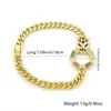 Distrito Lu Suministro Transfronterizo Pulsera de Cabeza de Leopardo Chapada en Oro Pulsera de Cadena de Reloj de Joyería con Sentido de Diseño de Moda Europeo y Americano