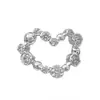 Anillo de Plata de Ley S925 Corazón Hueco Brillante con Incrustaciones de Circonita Estilo Coreano de Alta Gama Nuevo Anillo de Lujo Ligero Otoño e Invierno 2026