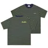 Savagebase Marca de Ropa Urbana Camiseta a Rayas Bloque de Color Cuello Redondo Unisex Verano Versátil Casual Manga Corta Camisa Marinera