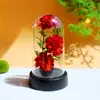 Flor de Simulación Clavel Luz Nocturna LED Luminosa Decoración de Escritorio Regalo de San Valentín Regalo del Día de la Madre Día del Niño