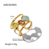 Anillo de Perla Imitación Barroca Jieding Acero de Titanio Pulsera Abierta que No se Desvanece Joyería de Acero Inoxidable de Alta Gama para Mujeres