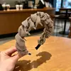 Faixa de cabelo de bolinhas estilo coreano e japonês para mulheres, com topo alto fofo, faixa de cabelo antiderrapante com dentes, faixa de cabelo que afina o rosto, novo acessório de cabelo