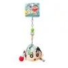 Pingente Autêntico de Pelúcia Shin-Chan Fofo Gota Pequena Chaveiro para Mochila Escolar Boneca Pingente de Boneca Branca Fofa Pequena
