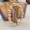 Pulseira de Pérolas de Cristal Dopamina Colorida Mista Transfronteiriça para Mulheres, Nicho de Luxo Leve, Moda Exquisita, Sensação de Alto Padrão, Pulseira de Verão