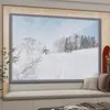 Cortinas Térmicas de Invierno, Aislamiento Térmico, Sellado a Prueba de Viento, Sellado de Fugas de Aire en Ventanas, Lámina de Plástico Gruesa a Prueba de Viento, Aislamiento contra el Frío