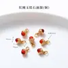 Alta Retención de Color Chapado en Cobre 24K Oro Real Accesorios de Ágata Roja Piezas para Joyería DIY Calabaza de Loto Productos Semi-Terminados Venta Directa de Fábrica