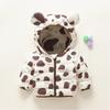 Jaqueta infantil acolchoada de algodão outono e inverno quente casaco estampado meninos e meninas jaqueta infantil com capuz jaqueta infantil casaco acolchoado de algodão de desenho animado